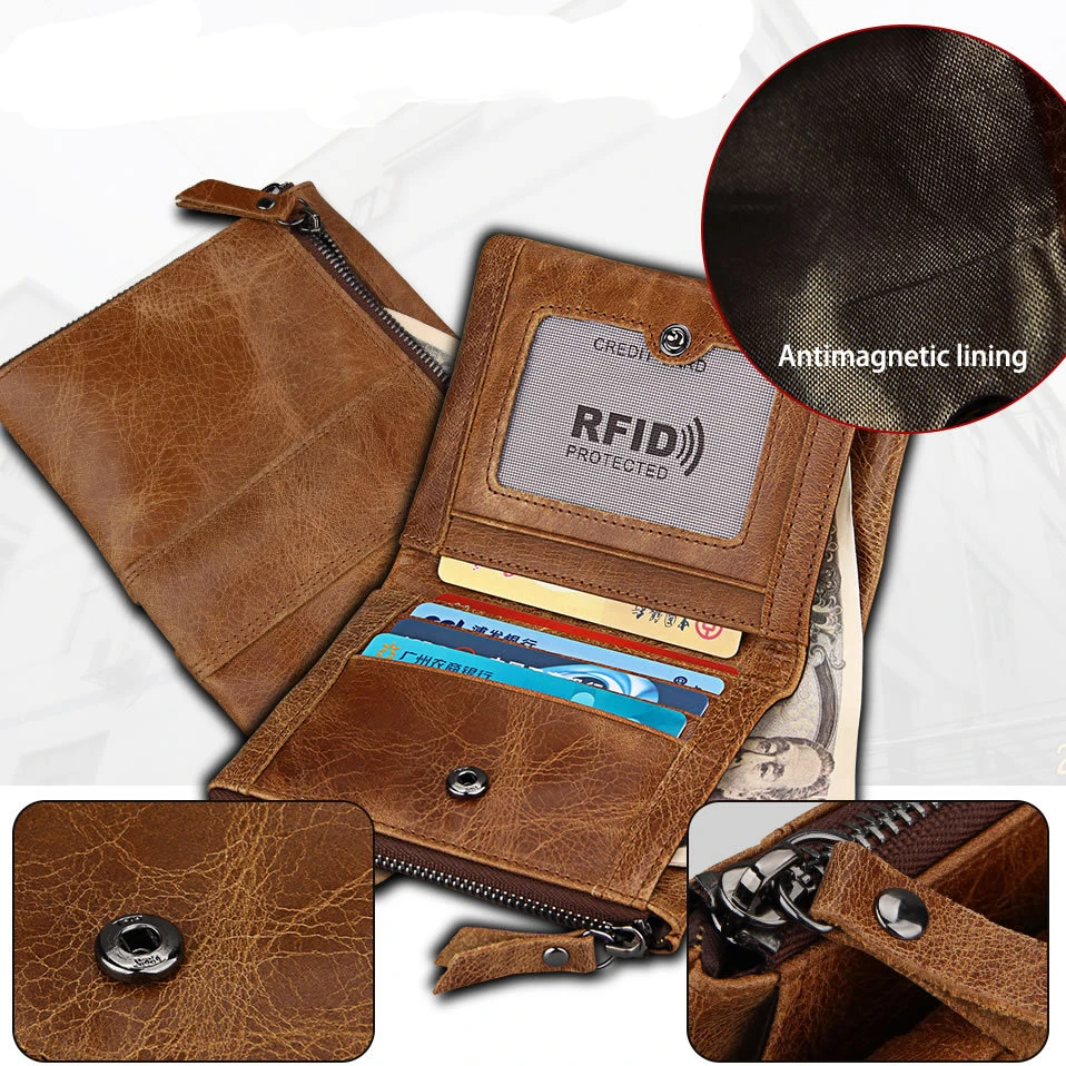 Подлинная Натуральной Кожи Мужчины Кошельки Короткие Кошелек Монета Небольшой