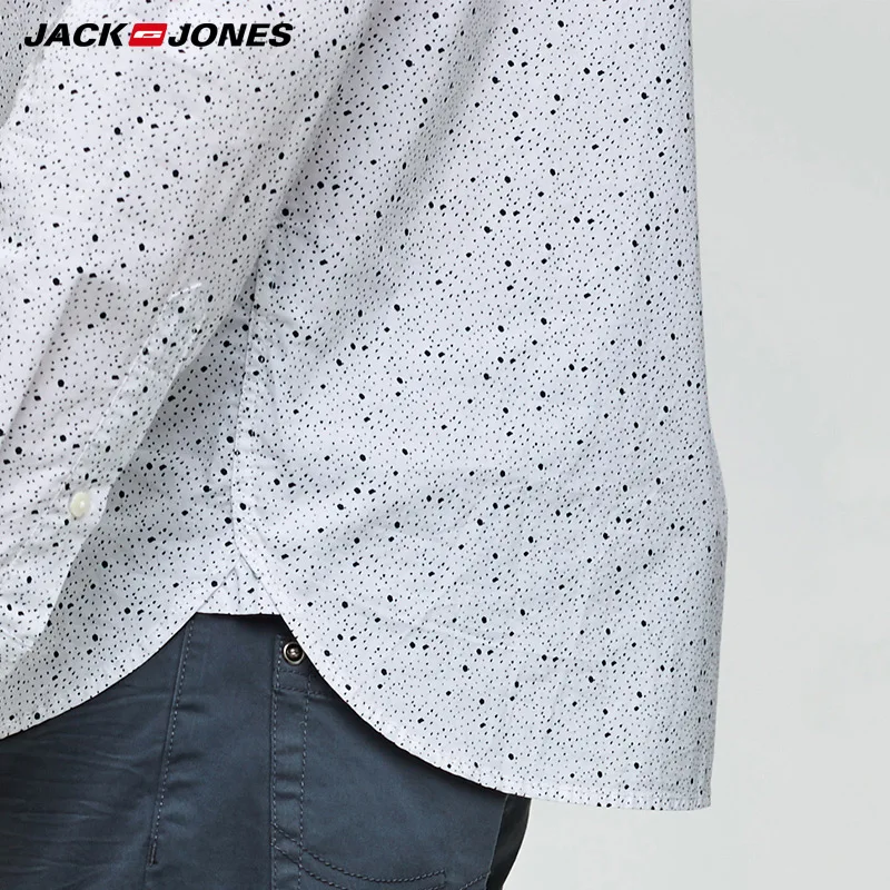 Jack&Jones Бренд 2018 Новинка Мужская Рубашка Длинная Блузка с Хлопка 100% Кардиган