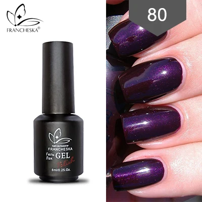 Francheska 080 Верхнее пальто franceska gellak nagels spulletjes базовое пальто Впитывающее гель лак для ногтей Полупостоянный Smalto per unghie - Цвет: Francheska 080