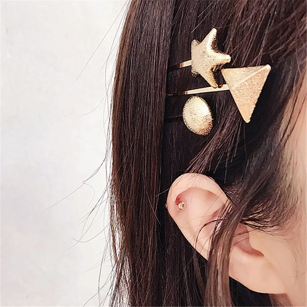 5 шт. минималистичные металлические заколки для волос геометрические