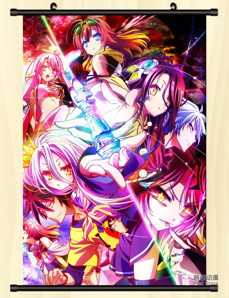 Аниме NO GAME LIFE Sora & Fil Nilvalen Kurami Zell Stephanie Dola Shiro Hatsuse Izuna домашний Декор настенный