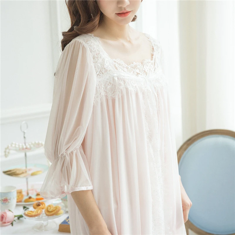 Ночные рубашки для сна 2020 женские платья кружевное ночное белье принцессы