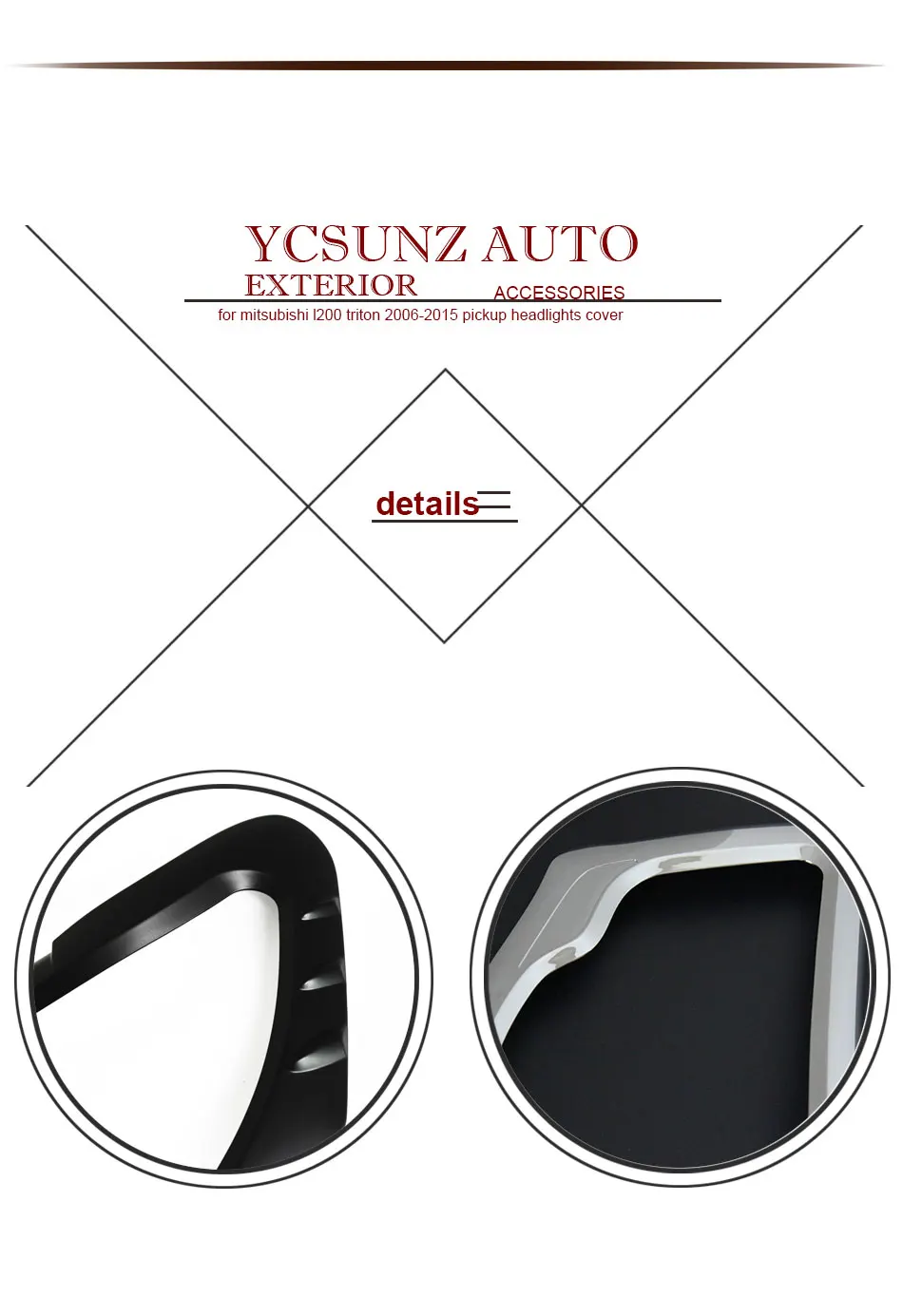 Матовая черная накладка на фары для Mitsubishi L200 Triton 2006 2007 2008 2009 2010 стайлинга автомобилей