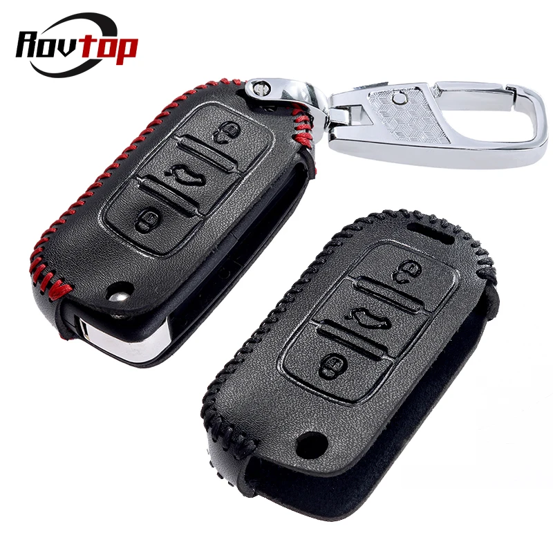Автомобильный складной ключ кожаный чехол для ключей TOYOTA автомобиля пульт