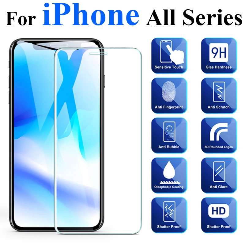 2 шт. Защитное стекло для Apple Iphone Xs Max защита экрана Xr 6 7 8 6s Plus i5 i6 закаленное