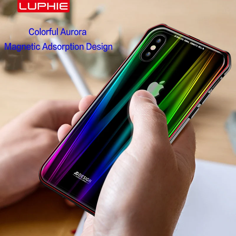 Для Apple iPhone X XS Max XR 8 7 Plus Магнитная Адсорбция CNC Алюминиевый металлический бампер