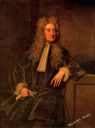 Cartoon Physicist Isaac Newton Canvas Painting Vintage Wall Picture Kraft Poster Coated Stickers Home Decoration Kids Gift | Дом и сад