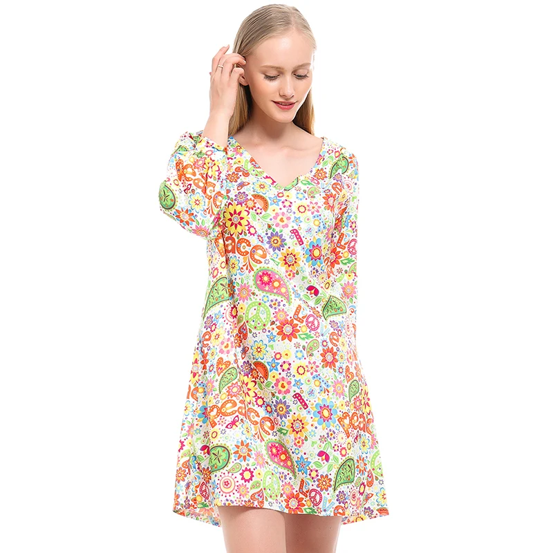 Новое платье с длинным рукавом женский летний бохо стиль пляжные платья женские