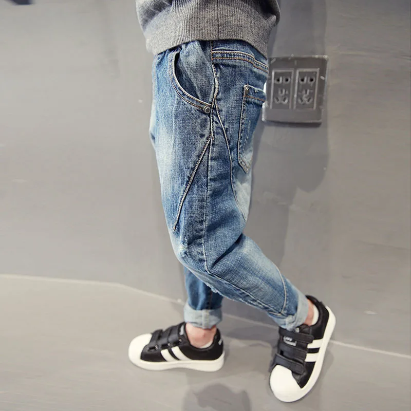 

Boys Jeans 2021 Fashion Kids Trousers Spring Fall Children's Denim Leggings Child Blue Designed Clothes Autumn Pencil Pants