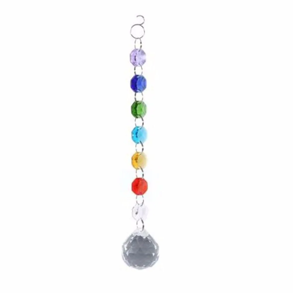 DIY Висячие красочные Восьмиугольные бусины хрустальные Suncatcher световая гирлянда