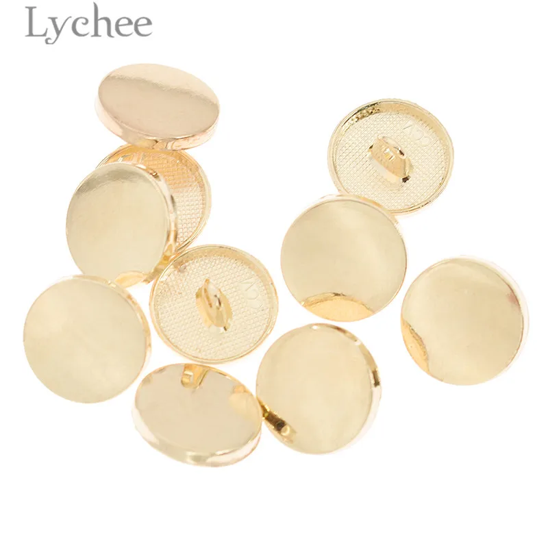Lychee Life 10 шт. зеркальный дизайн кнопки ручной работы пальто Металлическая Кнопка