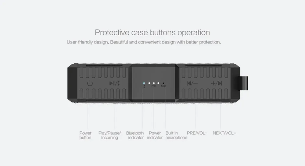 Nillkin зарядное устройство Портативный водонепроницаемый Bluetooth динамик открытый беспроводной динамик power Bank для iPhone Xiaomi музыкальный плеер