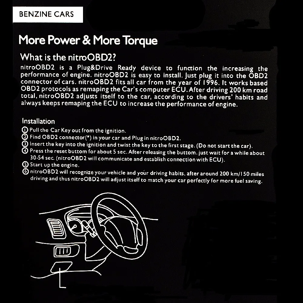 10 шт. экономия EcoOBD2 Nitro obd2 для бензиновых автомобилей 15% дизельное топливо OBD2 чип