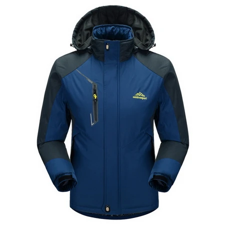 dark blue LoClimb, Мужская водонепроницаемая куртка из искусственного меха, зимнее теплое спортивное пальто, Мужская ветровка, треккинг, альпинизм, флисовые куртки, AM167 - Цвет: dark blue