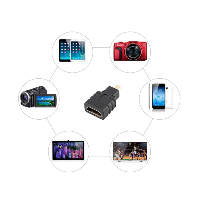 Акция! Адаптер Micro HDMI Male Female позолоченный конвертер F M разъем типа D для адаптера