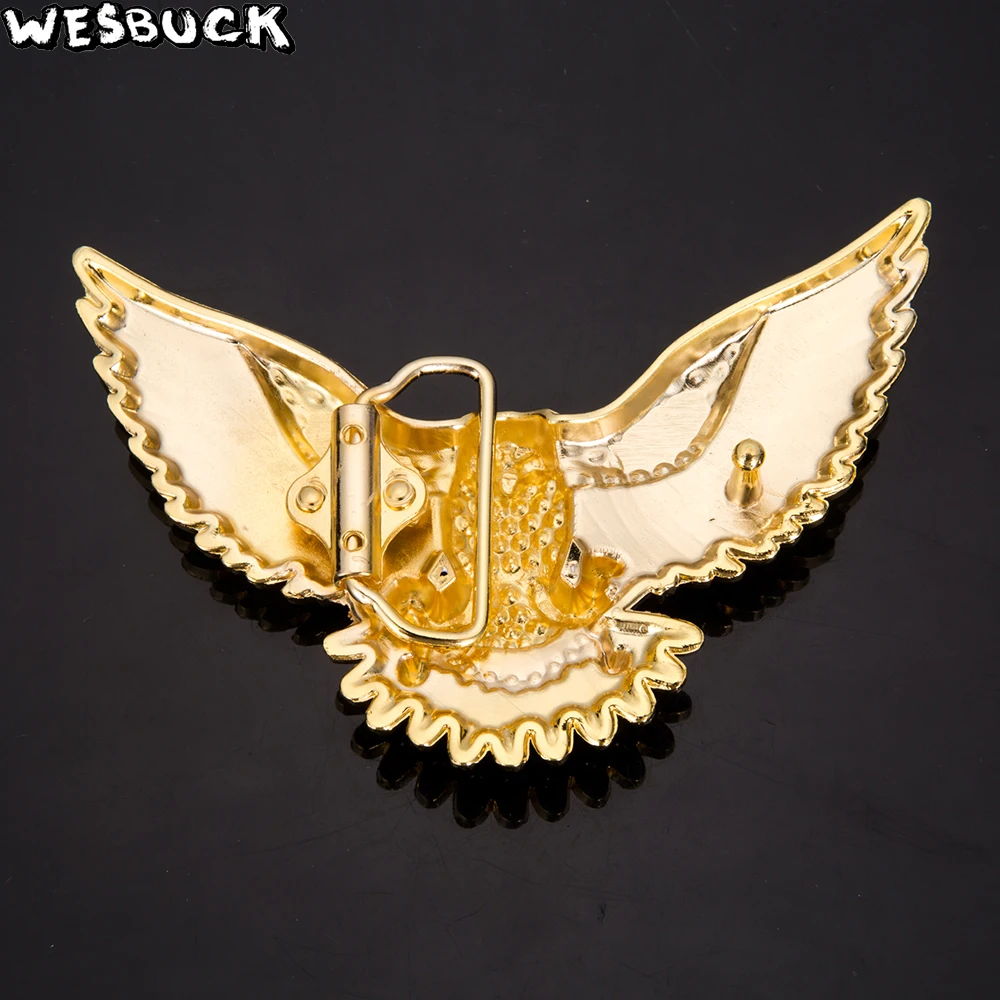 Бренд WesBuck, золотой Орел, американский стиль, мелтал, ремень с пряжками для мужчин, пряжки для ремня с ПУ ремнем, ковбойская юбка