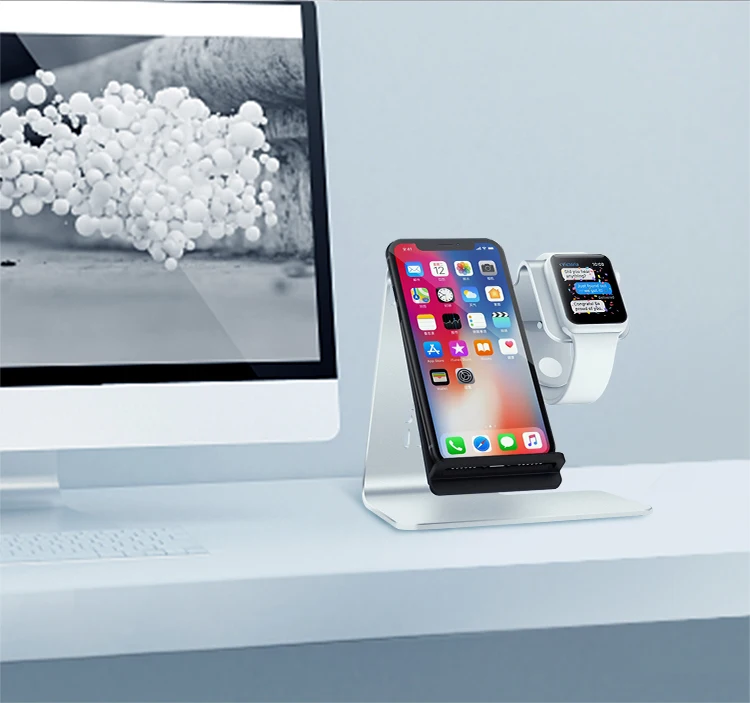 3 в 1 Зарядная Станция группа Vertical для Apple iWatch Airpods Qi быстрая Беспроводная зарядная