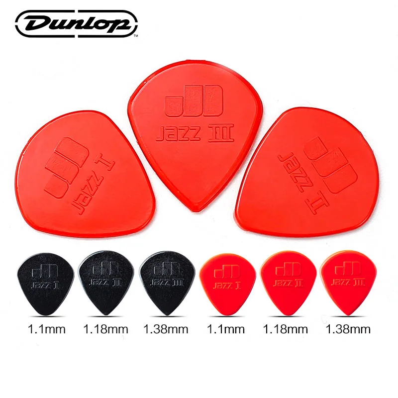 

Nylon Guitar Picks Sharp Tip Guitarra Pick Set in a Pick Tin for Dunlop Strings Instrument Accessories Black Red 1.1/1.18/1.38mm