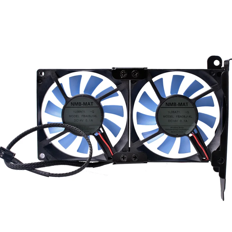 Double Fans Gtx 1060 лучший выбор DIY охлаждающий компьютер кулер видеокарта Универсальный pci кулер супер тихий pci охлаждающий вентилятор - Цвет лезвия: Double Fans