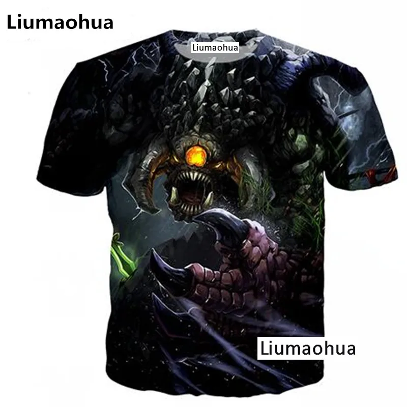 Liu Maohua's latest fashion men's women's T-shirt brand shirt summer Harajuku 3D printing competition Dota 2 0005 | Мужская