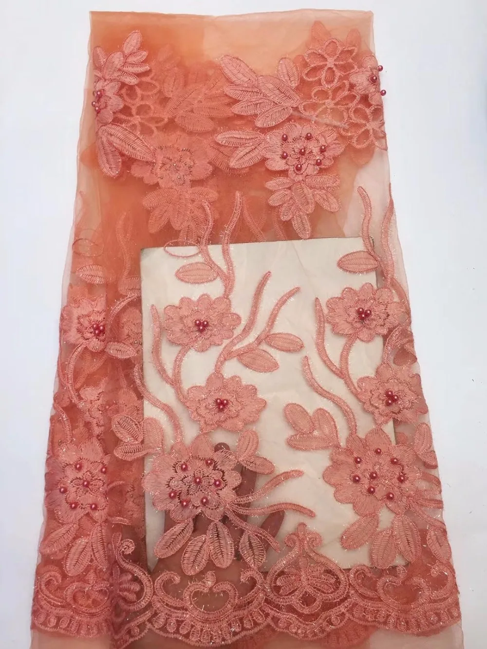 Французский 2019 горячая Распродажа в нигерийском стиле шифоновая кружевная