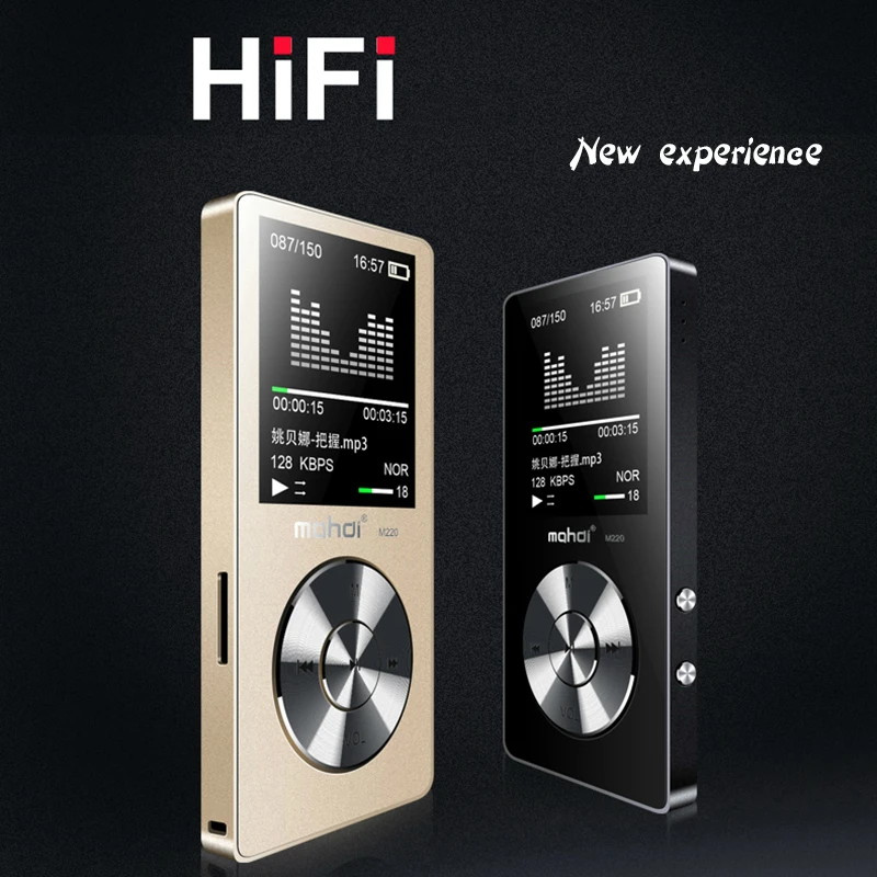 2018 HiFi металлический MP4 плеер встроенный динамик 8 ГБ/16 ГБ 1 дюймов экран может