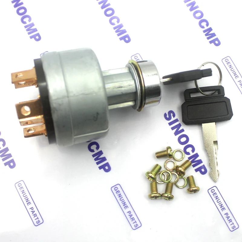Выключатель зажигания SINOCMP с 2 ключами для экскаватора Daewoo DH220 7 5 гарантия 3