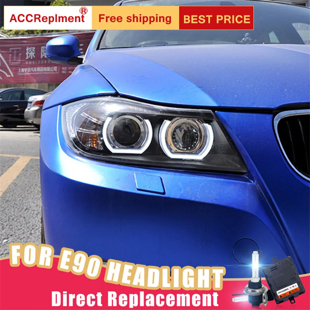 2 шт. светодиодный фары для BMW E90 2005 2015 Автомобильные ангельские глазки комплект