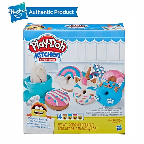 E3344-DONUTS SET Hasbro Play-Doh кухня творения восхитительные пончики набор Play Doh нетоксичный Лепка глина Развивающие DIY игрушки для детей - Цвет: E3344-DONUTS SET