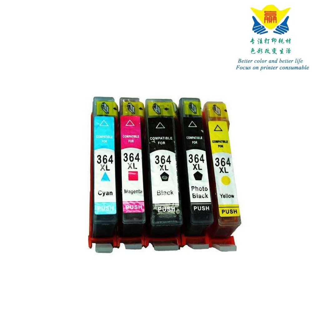JIAYINGCHEN совместимый картридж Замена для HPs 364xl 5 шт Deskjet 3070A Photosmart 5510 Бесплатная