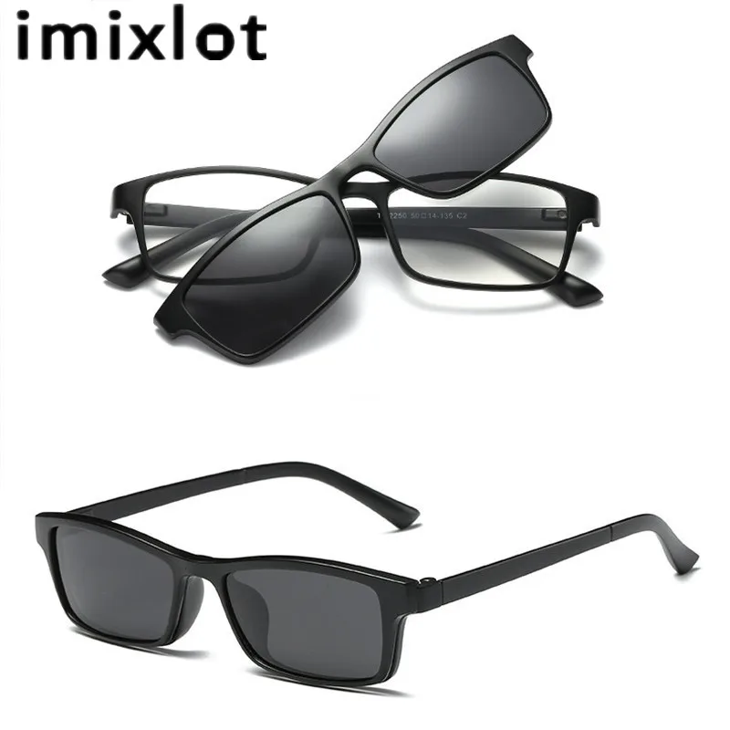 Мужские солнцезащитные очки IMIXLOT поляризационные на магнитной застежке с
