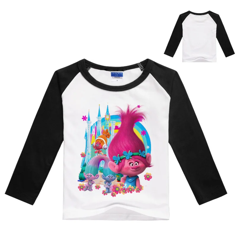 2017 Весенняя футболка с длинными рукавами для топы девочек хлопковая маленьких s