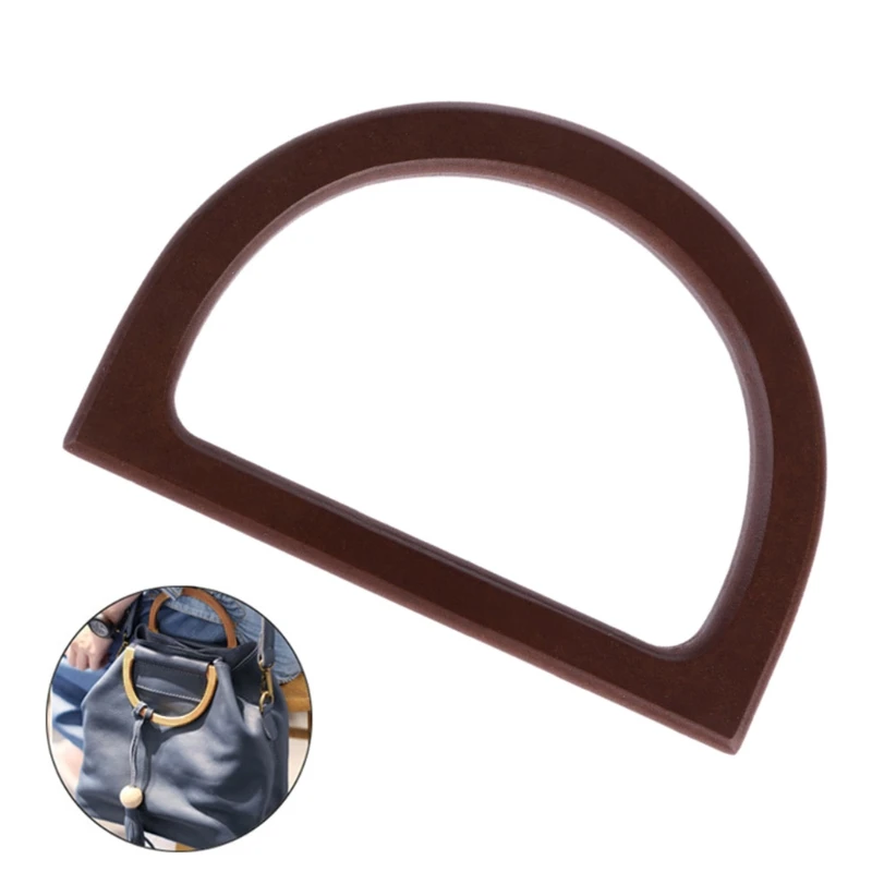 New 1pc Wooden Handle Replacement DIY Handbag Purse Frame Bag Accessories New Fashion Style Wooden Bag Frame