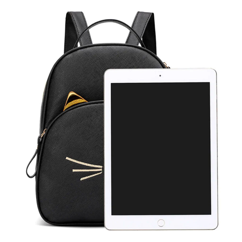 Модная женская школьная сумка из искусственной кожи, однотонная, мягкая, на молнии