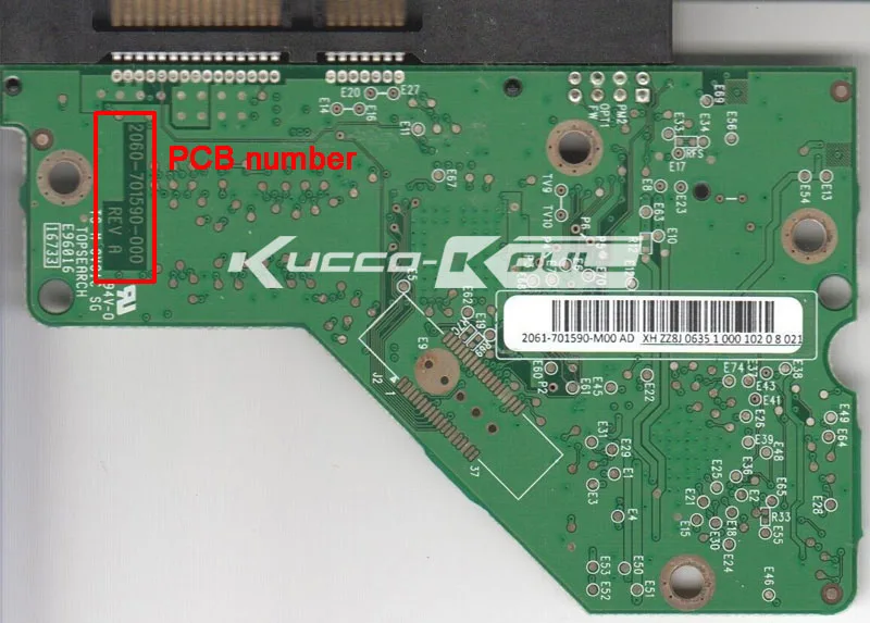 Материнская плата HDD PCB 2060-701590-000 REV A для ремонта жесткого диска WD 3,5 SATA восстановление данных