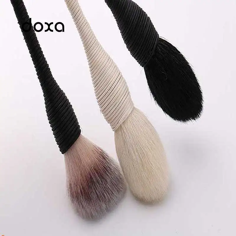 Одна белая черная шерстяная пудровая краска ручной работы ротанговая Кисть для