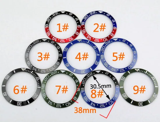 Титан Материал Керамика ободок (40 выбранным цветом) красный/черный/зеленый/белый круг вставкой 40 мм чехол