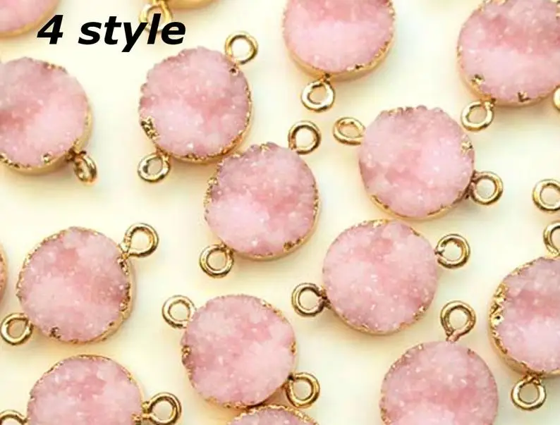 30 шт. оптом розовые синие серьги Друза ожерелье хрустальный браслет Круглый