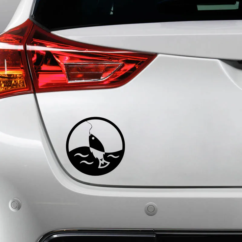 YJZT 10 см * GO Fishing модные Веселые высококачественные виниловые наклейки на