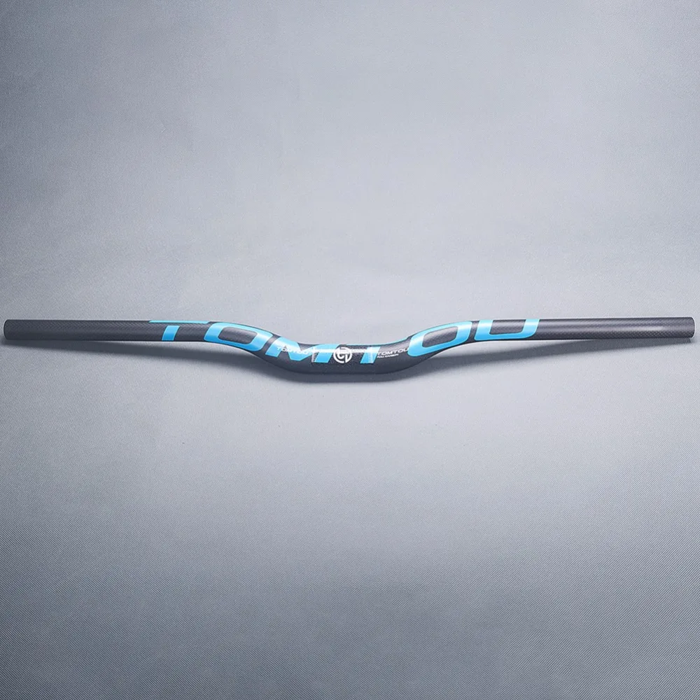 TomTou Bicycle MTB Handlebar Mountain Bike Carbon Fiber Handlebars Handle Bar Parts 31.8 mm 3k Matte Blue - TM6T47 | Спорт и