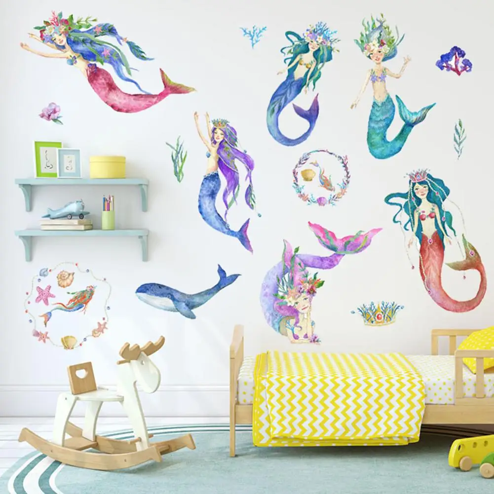 Мультфильм Русалочка Принцесса настенные наклейки Обои DIY виниловые для дома
