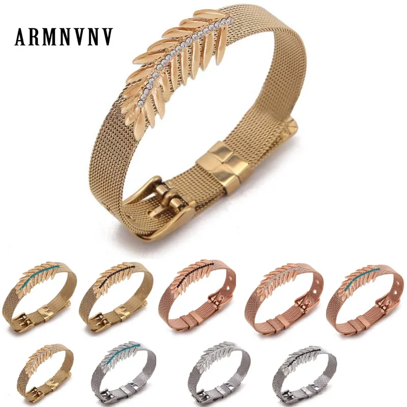 ARMNVNV 2 шт/лот Хранитель Золотой браслет из нержавеющей стали с пальмовым