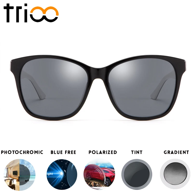 

TRIOO Reading Minus Glasses Prescription Sunglasses Photochromic Eye Glasses UV400 Summer Diopter Spectacles Myopia Lens