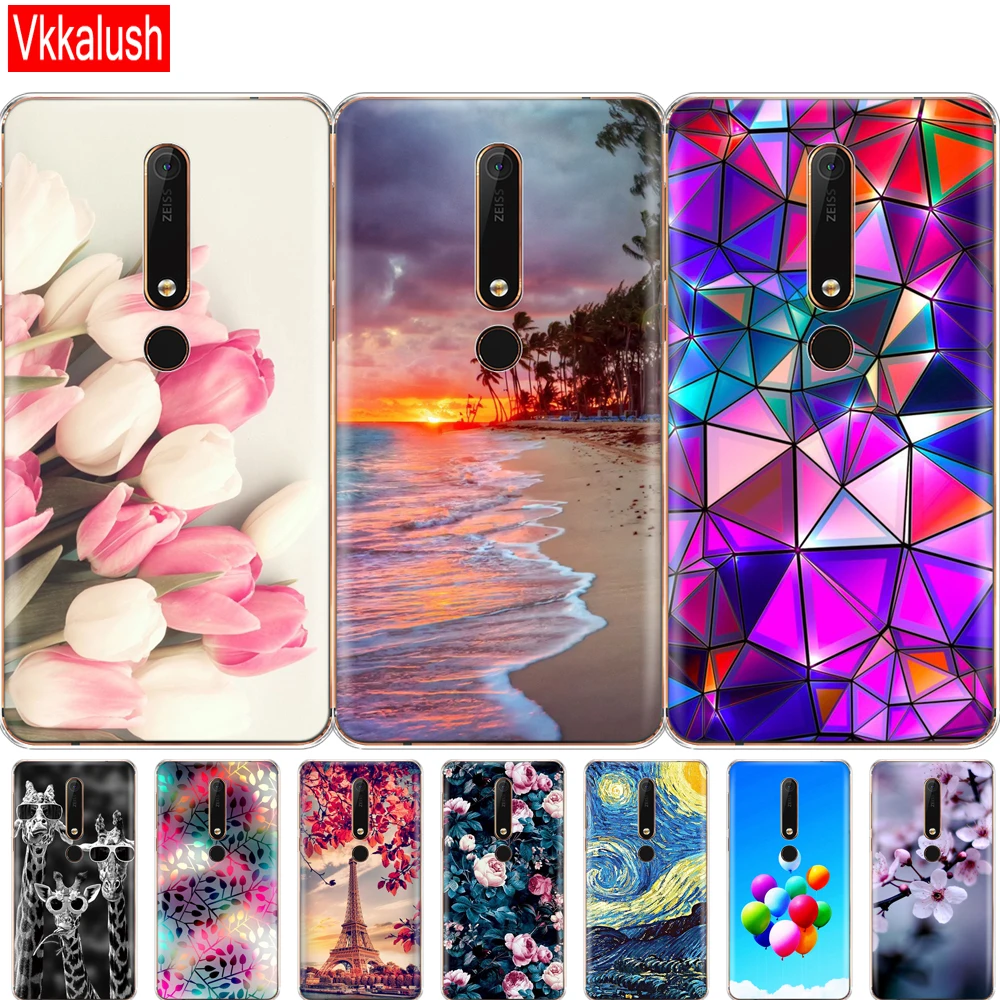 Силиконовый чехол для Nokia 6 1 7 plus 8 9 2018x5x6 мягкий телефона из ТПУ чехол-бампер задняя