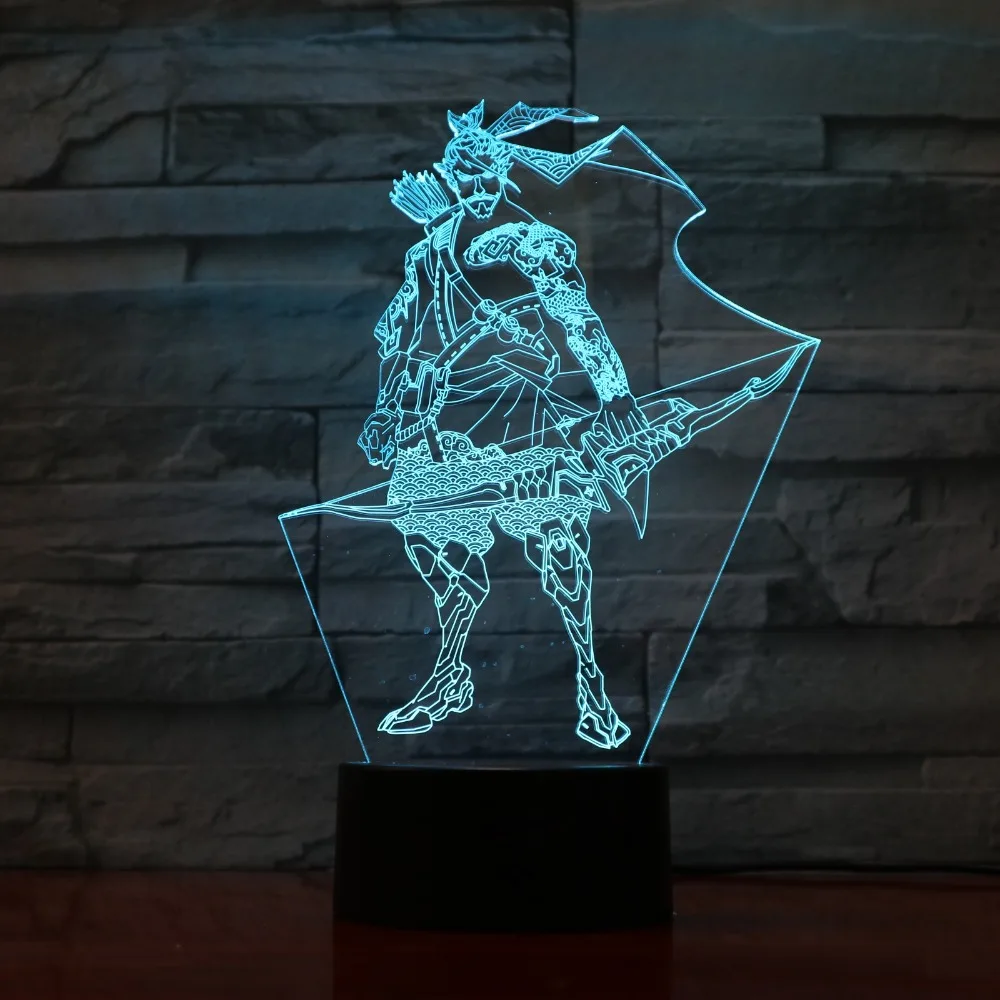 3d-лампа Blizzard games Bowmasters удивительная акриловая панель с оптической иллюзией