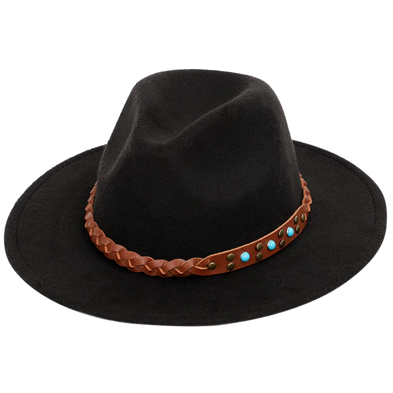 Новый мужской шерстяной Топ Fedora унисекс со стразами модные тренды фиксированная