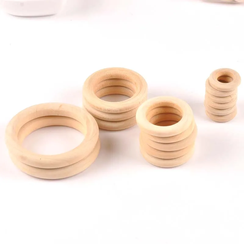 Детское деревянное кольцо прорезыватель из натурального дерева 12