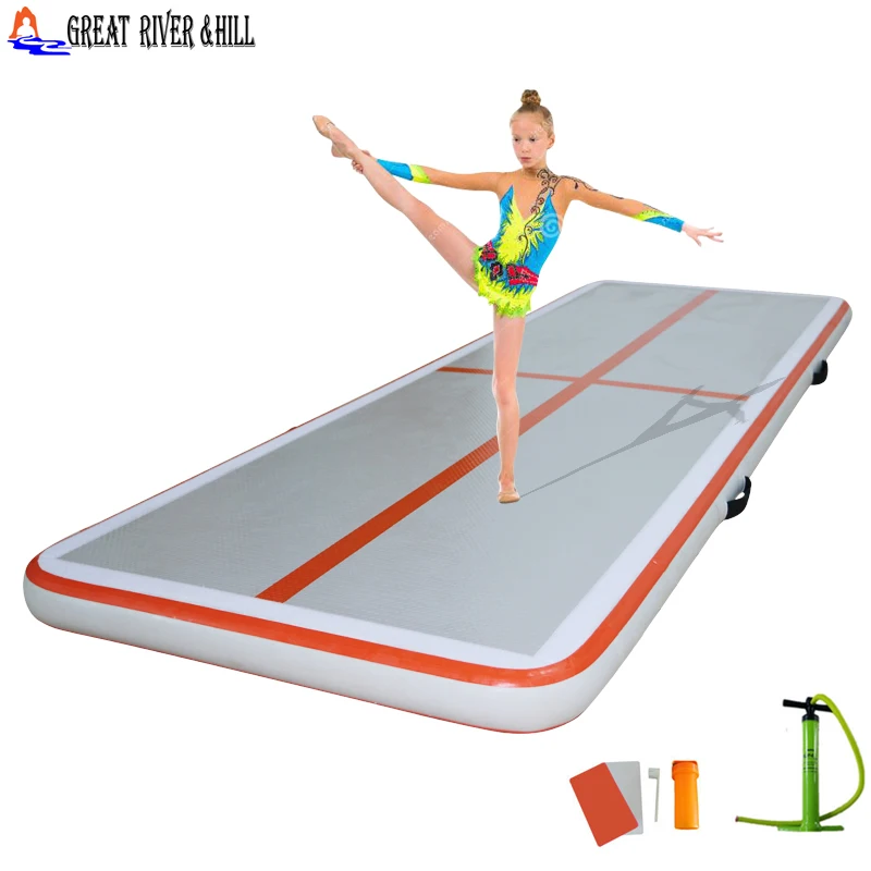 

Great River Hill gymnastics air mat Size 3m X 1m X 10cm With Competitive Price Repair kit and hand pump for free