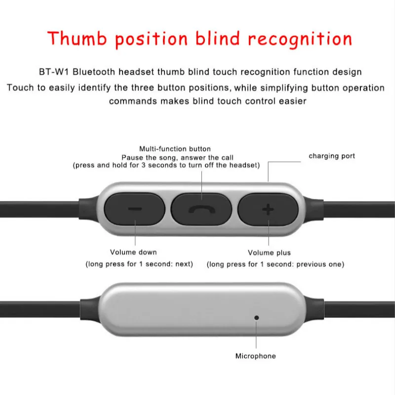 Спортивные Bluetooth наушники беспроводные металлические магнитные для Xiaomi iPhone 6s/7