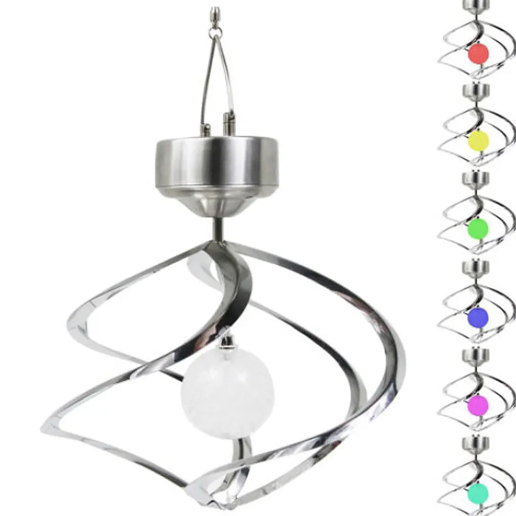 Высококачественный Солнечный ветряной колокольчик светильник светодиодный